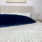 Luxury Velvet Dark Blue Lumbar Cushion Cover, Navy Blue Pillow (All Sizes)