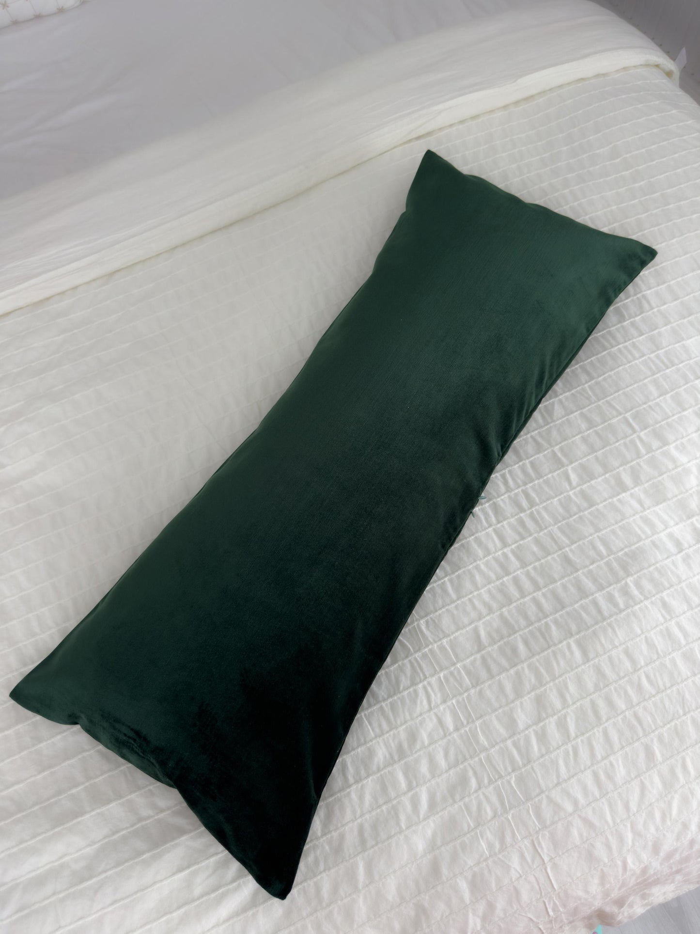 Luxury Velvet Dark Green Extra Long Lumbar Cushion Cover (All Sizes)