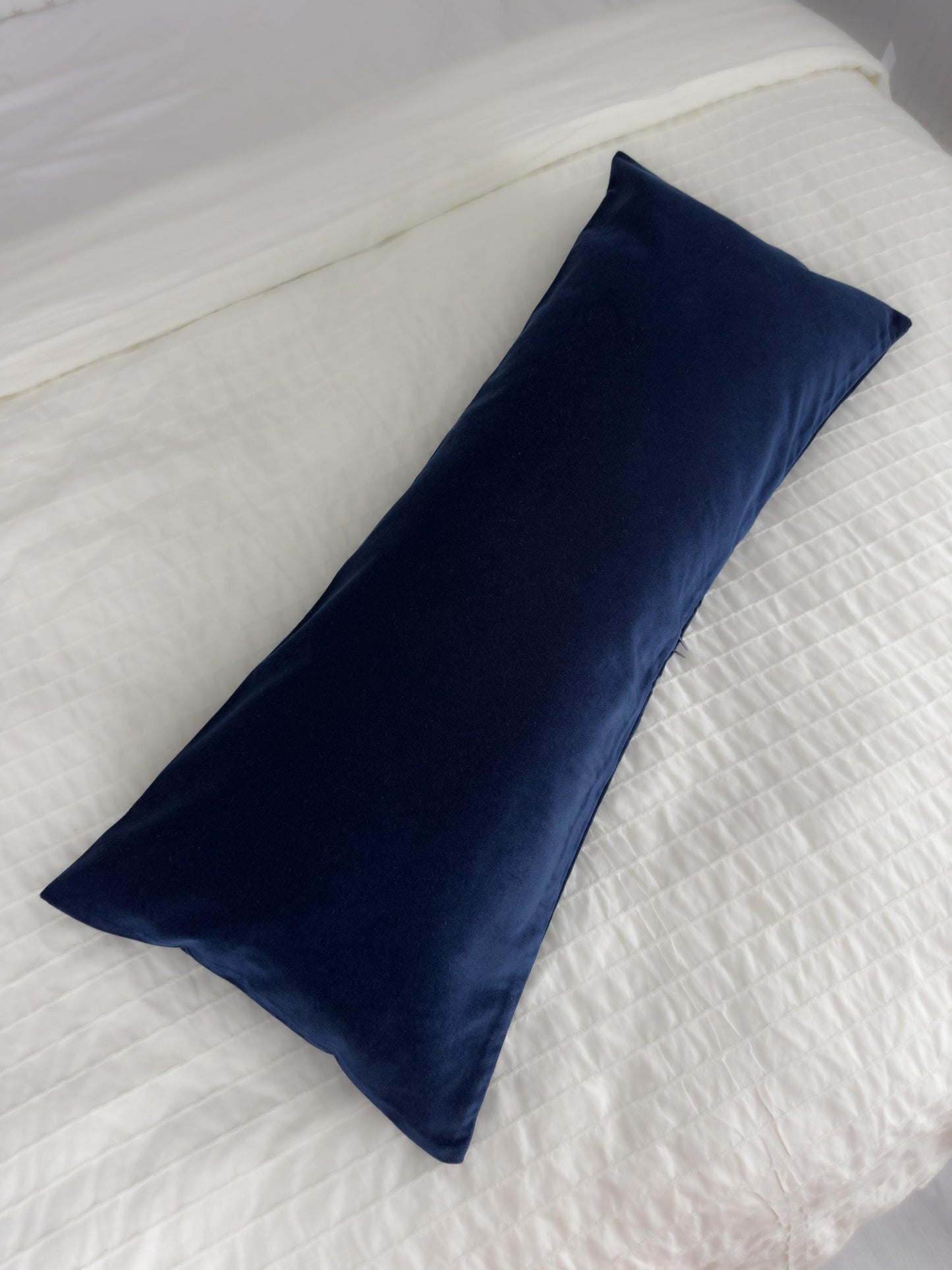 Luxury Velvet Dark Blue Lumbar Cushion Cover, Navy Blue Pillow (All Sizes)