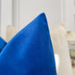 Premium Velvet Royal Blue Pillow Cover Navy Blue Cushion Cover Long Pillow Navy Lumbar Pillow Cover (All Sizes)