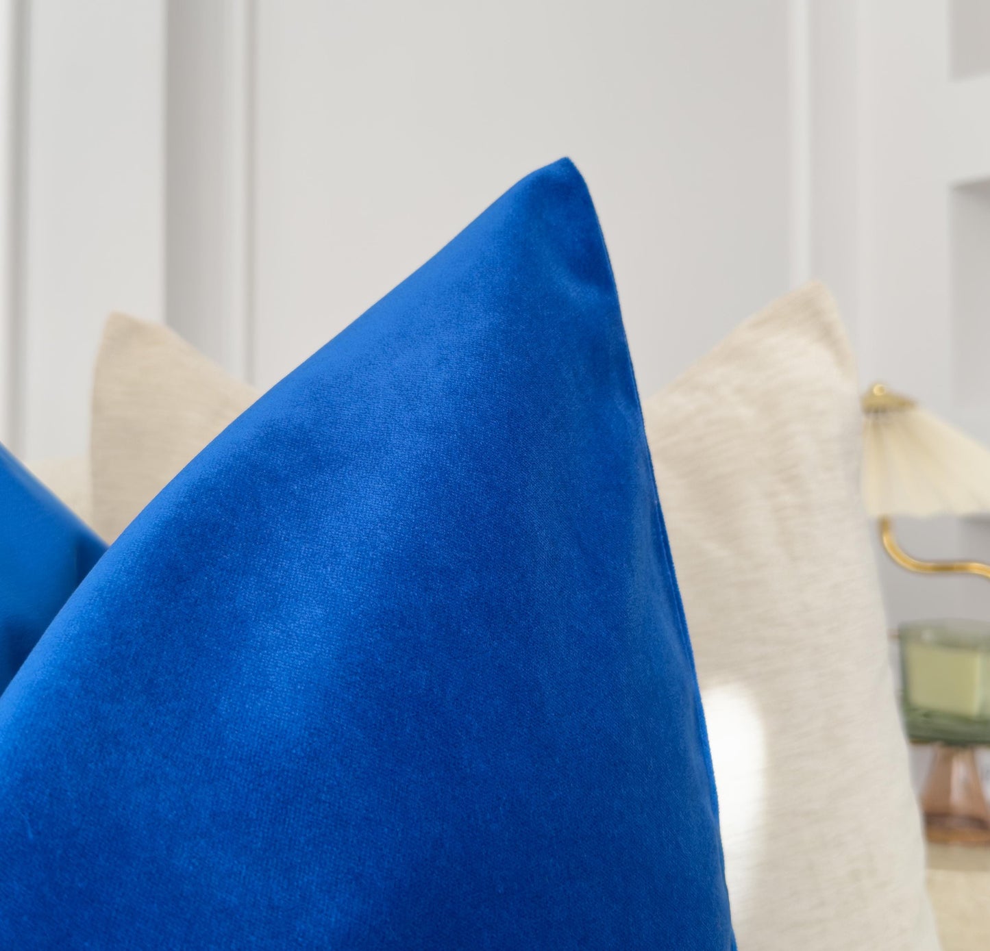 Premium Velvet Royal Blue Pillow Cover Navy Blue Cushion Cover Long Pillow Navy Lumbar Pillow Cover (All Sizes)