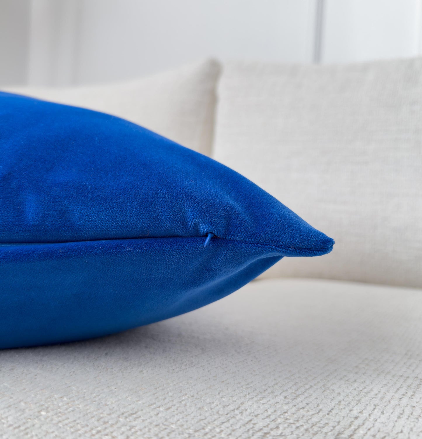 Premium Velvet Royal Blue Pillow Cover Navy Blue Cushion Cover Long Pillow Navy Lumbar Pillow Cover (All Sizes)