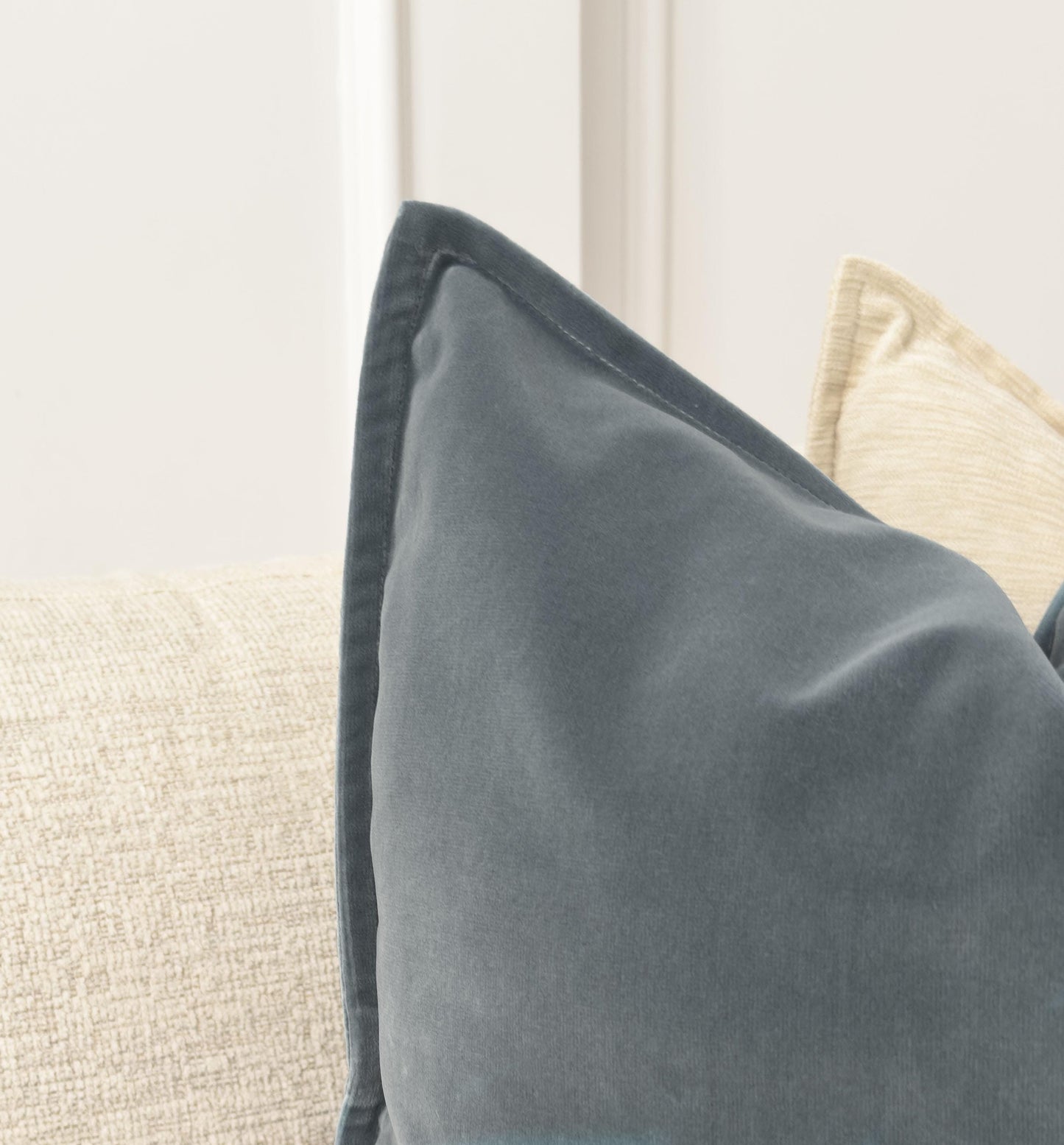 Velvet Dark Grey Cushion Cover Soft Grey Sofa Cushion Elegant Velvet Pillow Cover for Couch or Bed (All Sizes)