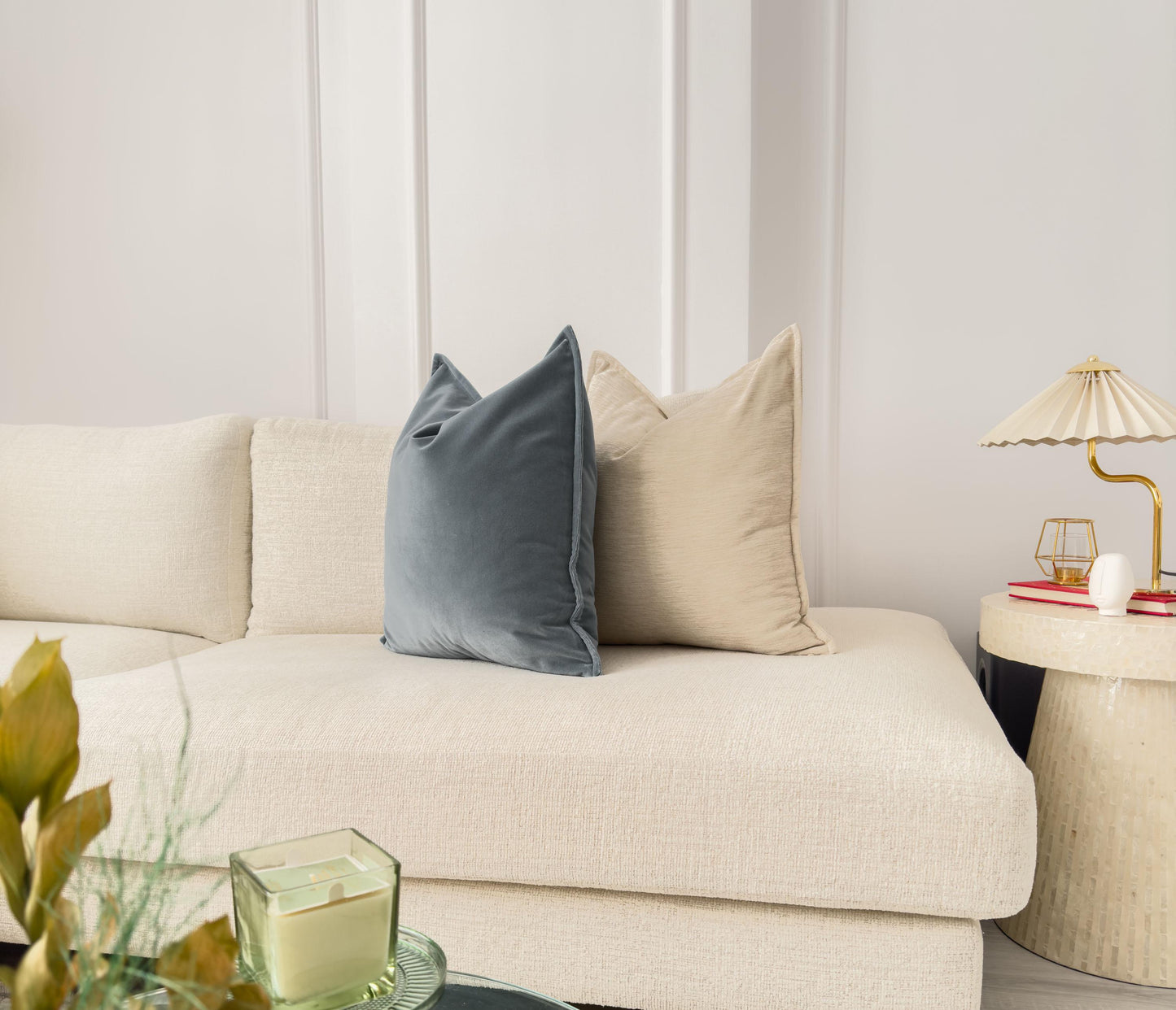 Velvet Dark Grey Cushion Cover Soft Grey Sofa Cushion Elegant Velvet Pillow Cover for Couch or Bed (All Sizes)