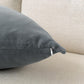 Velvet Dark Grey Cushion Cover Soft Grey Sofa Cushion Elegant Velvet Pillow Cover for Couch or Bed (All Sizes)