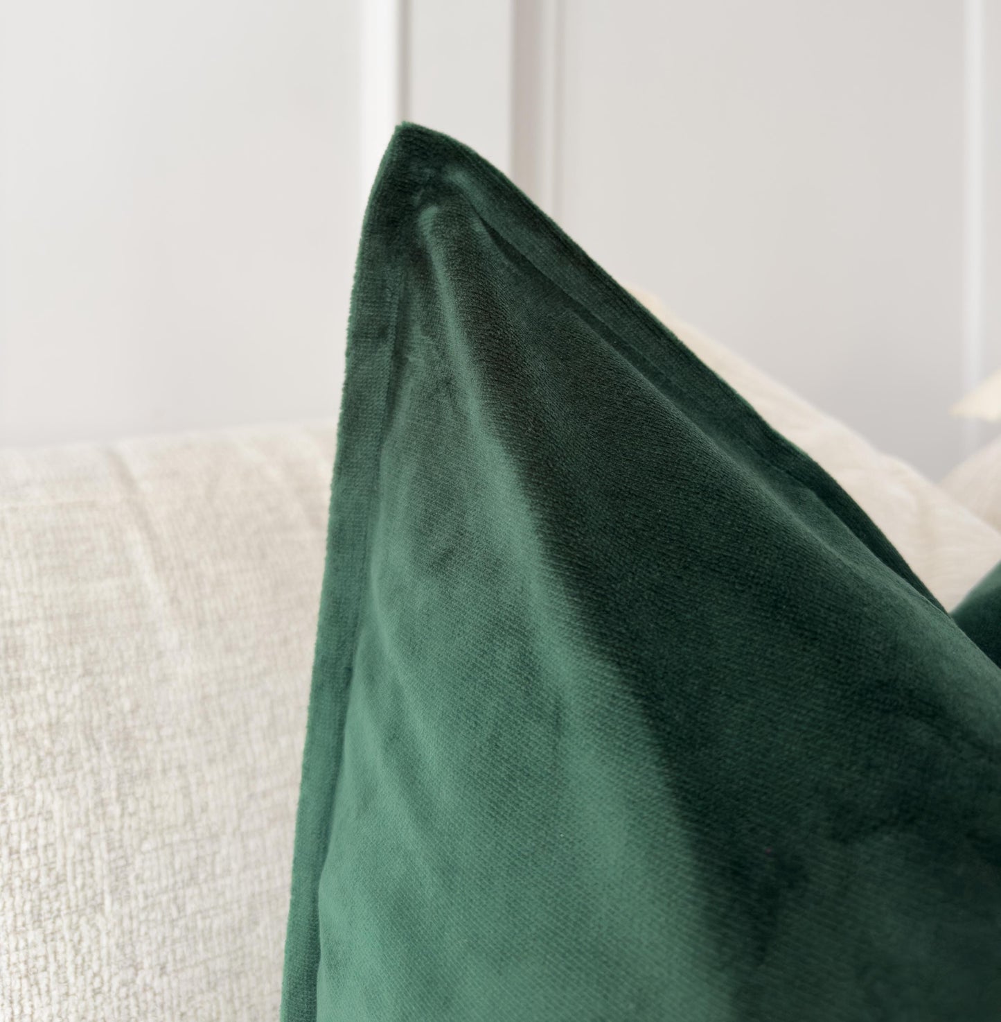 Cotton Velvet Dark Green Scatter Cushion Cover (All Sizes)