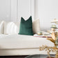 Cotton Velvet Dark Green Scatter Cushion Cover (All Sizes)