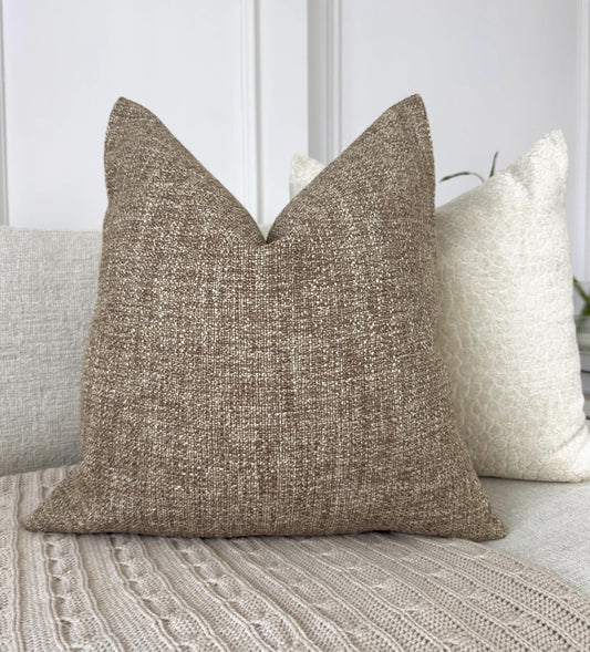 Linen Basketweave Lumbar Cushion Cover  (All Sizes)