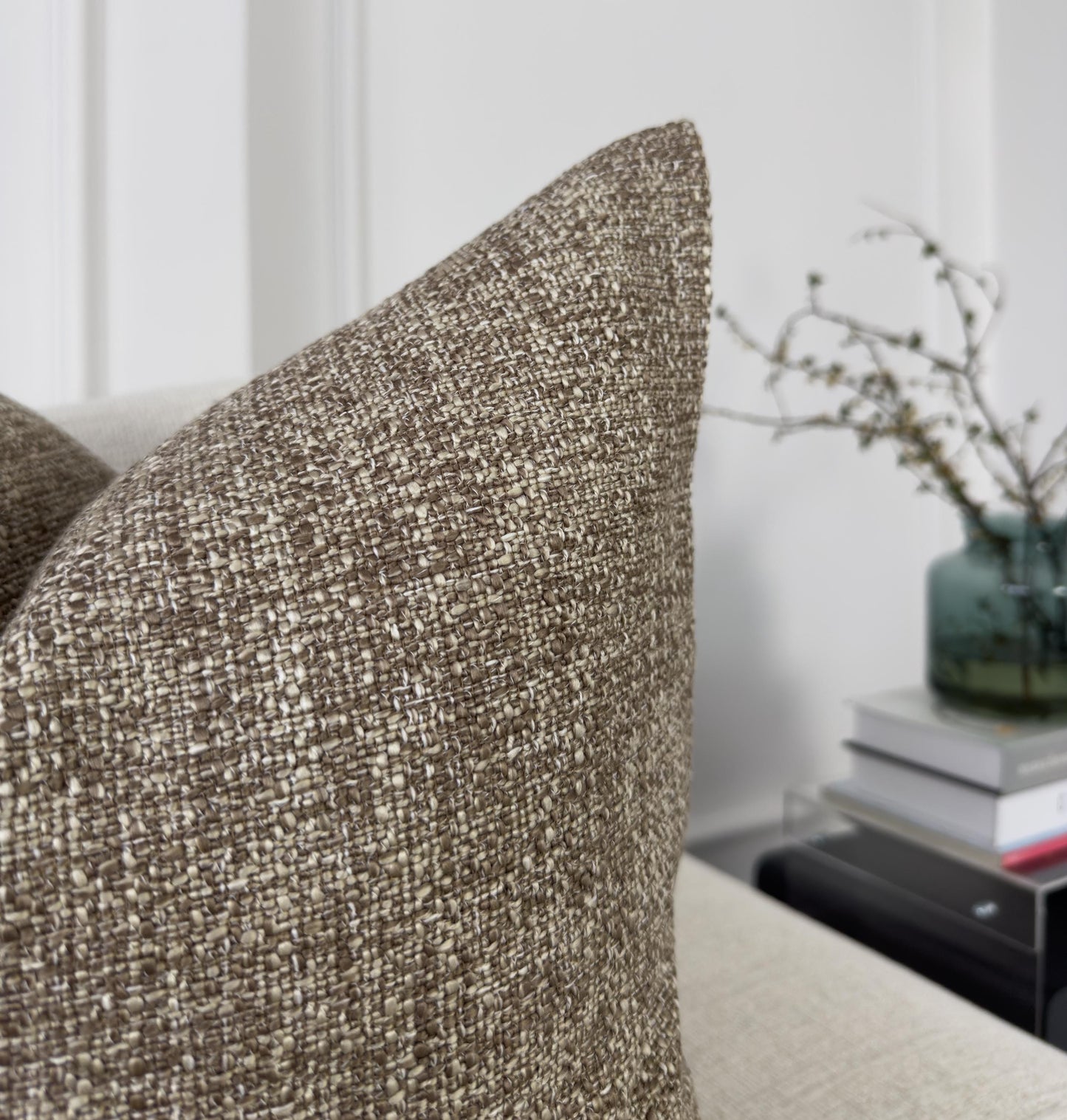 Linen Basketweave Lumbar Cushion Cover  (All Sizes)