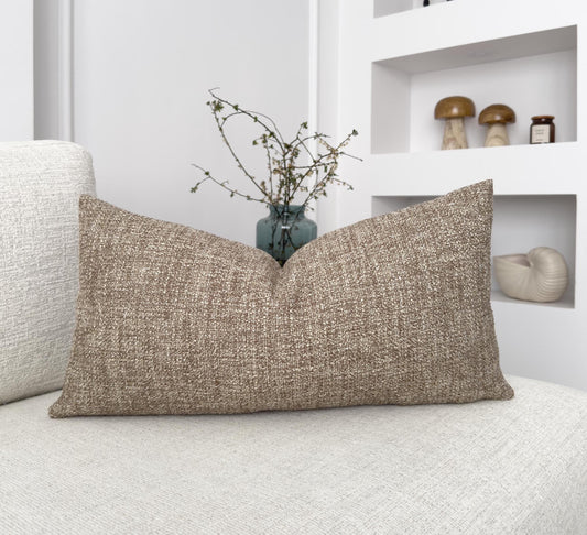 Linen Basketweave Lumbar Cushion Cover  (All Sizes)