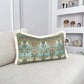 William Morris Brer Rabbit Fringe Cushion Cover – Burnt Orange Back & Cream Fringe