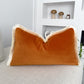 William Morris Brer Rabbit Fringe Cushion Cover – Burnt Orange Back & Cream Fringe
