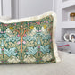 William Morris Brer Rabbit Fringe Cushion Cover – Burnt Orange Back & Cream Fringe