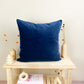 Luxury Corduroy Velvet Dark Blue Cushion Cover, Navy Blue Lumbar Pillow Cover (All Sizes)