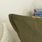 Natural Linen Moss Green Cushion Cover, Linen Green Throw Pillow Cover, Decorative Linen Pillows 18x18'' 20x20''