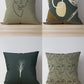 Set of 4 Decorative Minimalist Cushion Cover Set, Double Side Printed, Soft Velvet Pillow Cover 17x17Inches