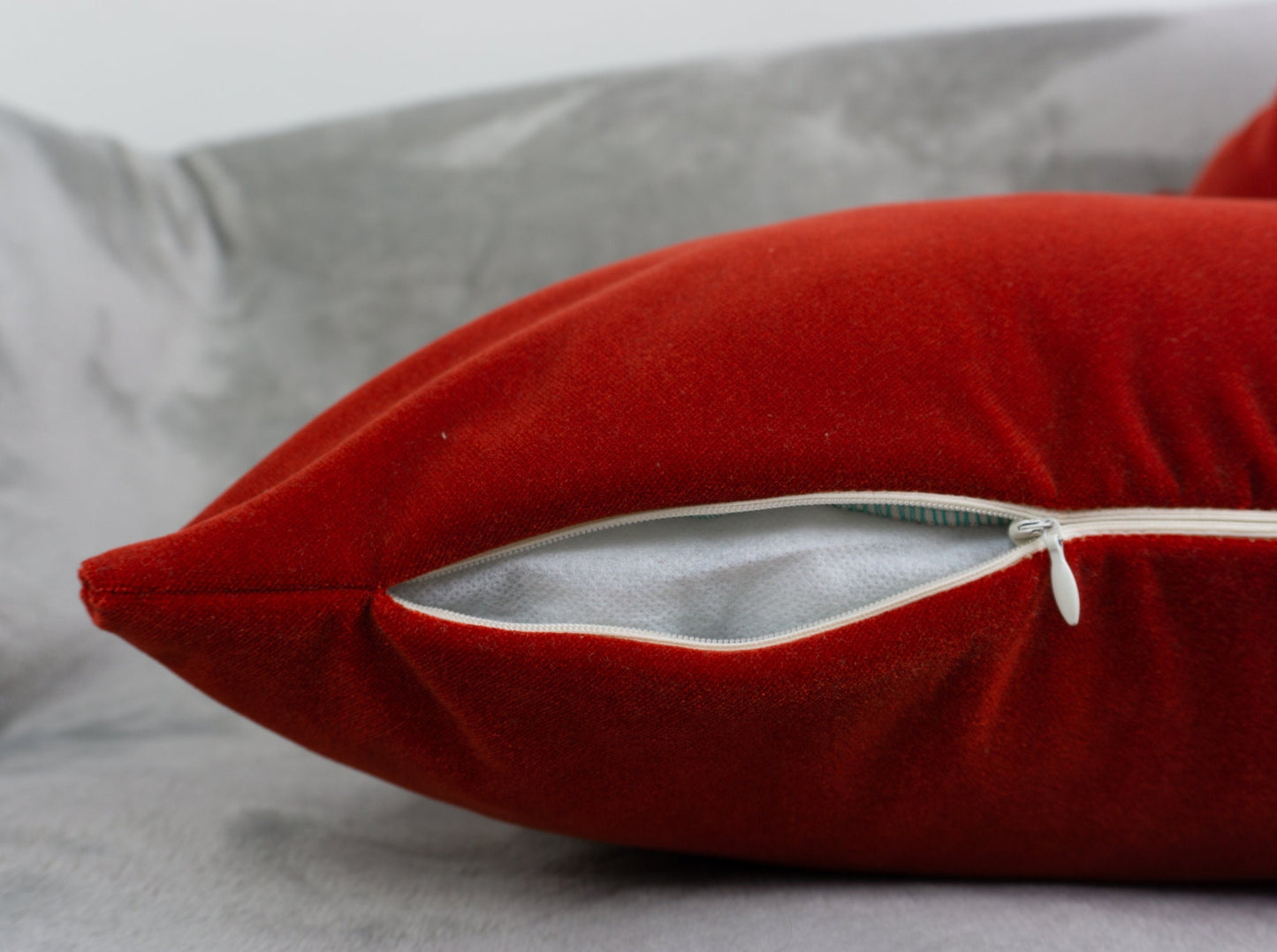 Velvet Pepper Red Cushion Cover, for Home Christmas Decor, Pillow Cover 45x45cm