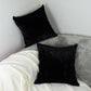 Luxury Crushed Velvet Black Cushion Cover I Velvet Throw Pillow Cover I Square Pillow Home Decor 43x43cm