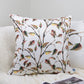 Bird & Leaf Pattern Design Set of 4 Velvet Cushion Set 18" x 18" for Home, Livingroom, Bedroom, Garden and Nursery Decor