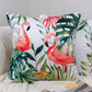 Decorative Set of 4 Cushion Covers, Flamingo Cushion, Plant Cushion 45x45cm, 18x18Inches Pillow Covers.