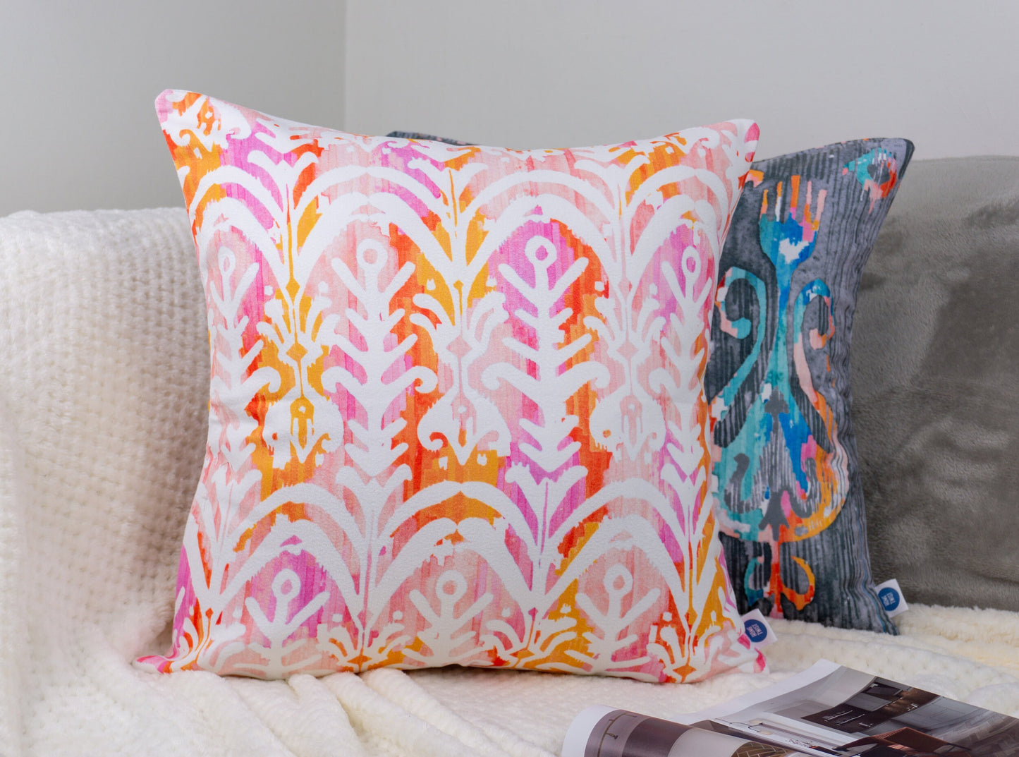 Set of 4 Decorative Cushion Covers for Home Decor, Nursery Decor, Double Sided Soft Suede Velvet 18"x18"