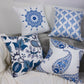 Moroccan Pattern Design Set of 4 Velvet Cushion Set 18" x 18" for Home, Livingroom, Bedroom, Garden and Nursery Decor
