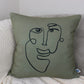Set of 4 Decorative Minimalist Cushion Cover Set, Double Side Printed, Soft Velvet Pillow Cover 17x17Inches