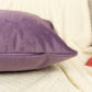 Handmade Woven Velvet Purple Cushion Cover, Purple Throw Pillow cover, Square Pillowcases, Home Sofa Decor 43x43cm
