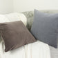 Woven Velvet Grey Cushion Cover, Throw Pillow Cover Home Sofa Decor 45x45cm, 18x18Inches