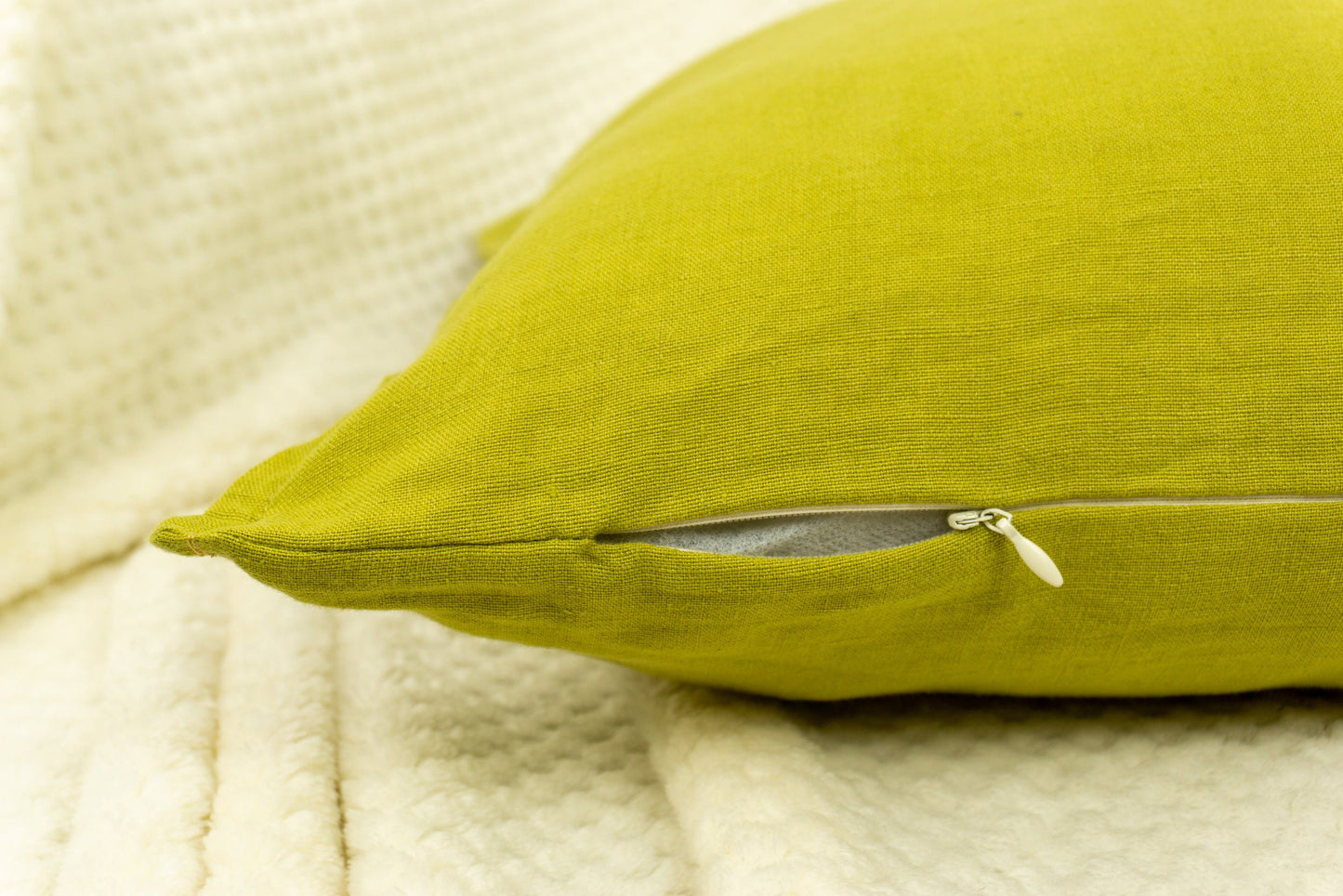 Natural Linen Mustard Cushion Covers