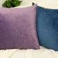 Handmade Woven Velvet Purple Cushion Cover, Purple Throw Pillow cover, Square Pillowcases, Home Sofa Decor 43x43cm