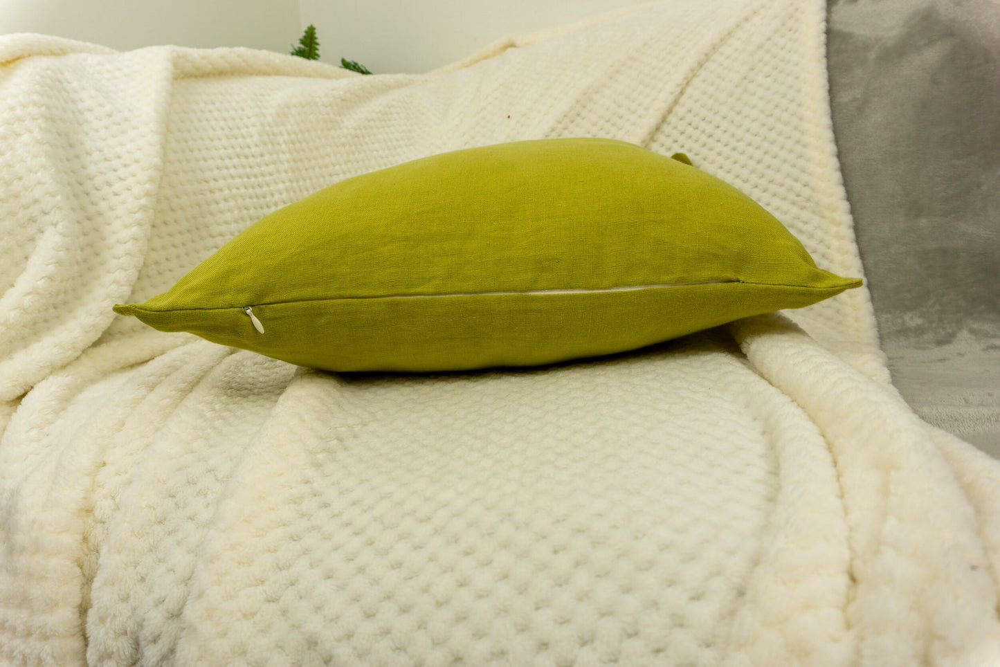 Natural Linen Mustard Cushion Covers