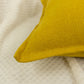 Cotton Linen Lemon Yellow Cushion Cover, Gold Linen Pillow Cover, Linen Throw Pillow Home Decor 17x17 inch 43x43cm