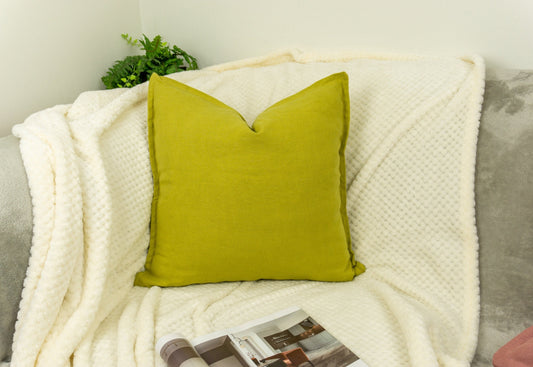 Natural Linen Mustard Cushion Covers