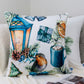 Christmas Decor Set of 4 Velvet Cushion Covers Double Sided for Home Decor