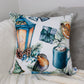 Christmas Decor Set of 4 Velvet Cushion Covers Double Sided for Home Decor