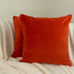 Velvet Orange Cushion Cover, Orange Pillow Cover 45x45cm
