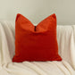 Velvet Orange Cushion Cover, Orange Pillow Cover 45x45cm