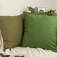 Linen Green Cushion Cover, Green Linen Throw Pillow, Home Decor Cushion Cover 18x18,20x20Inches