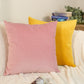 Luxury Velvet Baby Pink Cushion Cover, Baby Pink Velvet Throw Pillow Cover 45x45cm