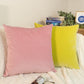 Luxury Velvet Baby Pink Cushion Cover, Baby Pink Velvet Throw Pillow Cover 45x45cm