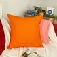 Natural Linen Orange Cushion Covers I Linen Throw Pillowcase Sofa Cushion Cover 45x45, 50x50cm