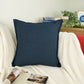 Linen Navy Blue Cushion Cover, Dark Blue Linen Pillow Cover