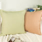 Natural Linen Pale Green Cushion Cover