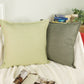 Natural Linen Pale Green Cushion Cover