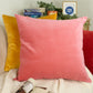 Velvet Pink Cushion Cover, Soft Pink Pillow Cover (All Sizes)