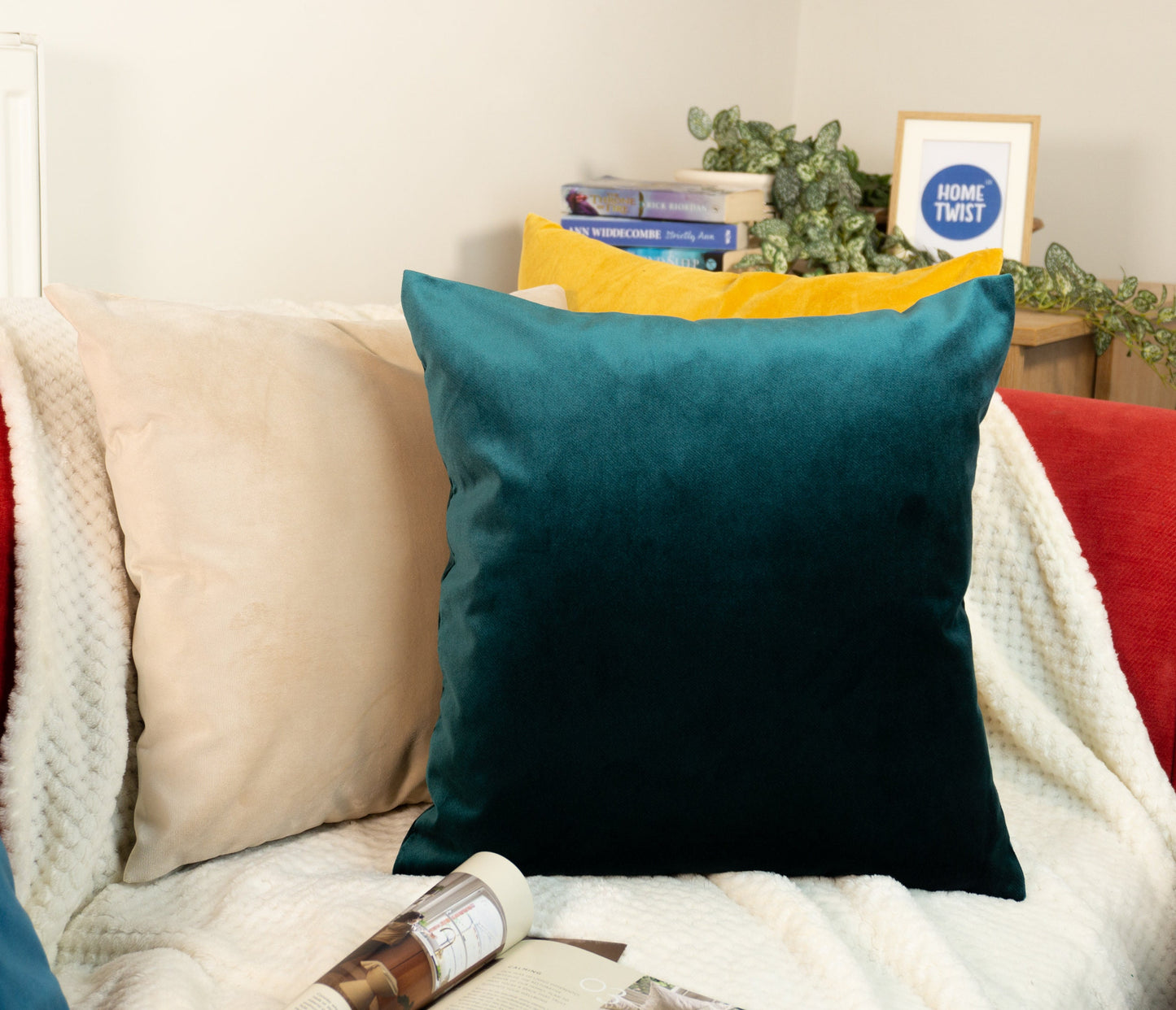 Luxury Velvet Emerald Green Cushion Cover, Dark Green Pillow Cover, (All Sizes)