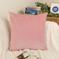 Luxury Velvet Baby Pink Cushion Cover, Baby Pink Velvet Throw Pillow Cover 45x45cm