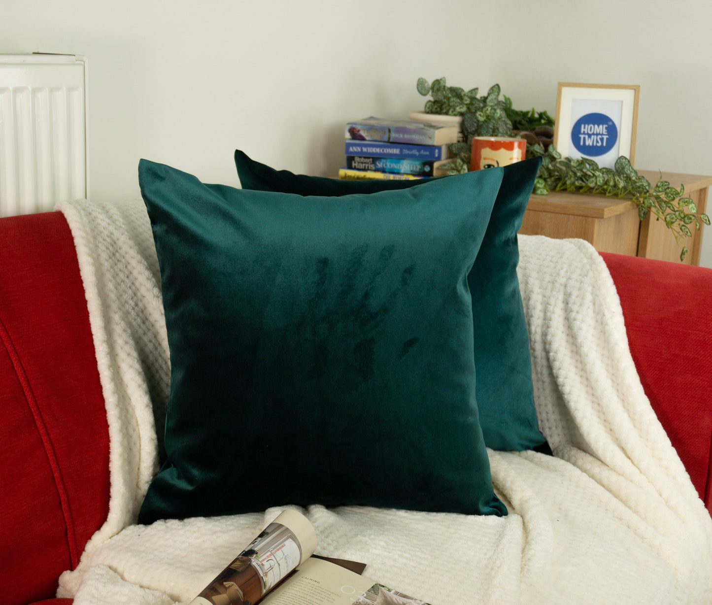 Luxury Velvet Emerald Green Cushion Cover, Dark Green Pillow Cover, (All Sizes)