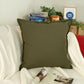 Natural Linen Moss Green Cushion Cover